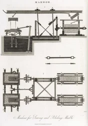 Machine pour scier et polir le marbre