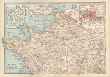 Carte de France, vers 1900