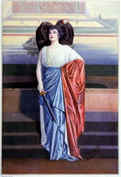 Marthe Chenal chantant la Marseillaise