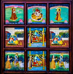 Peinture miniature, arts et métiers au Rajasthan, Rajasthan, Inde, Asie