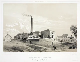Exploitation minière, charbon de la compagnie minière de Pieton Campagne, Belgique