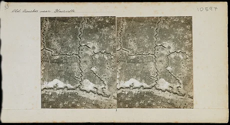 Vieilles tranchées près de Blairville, France, vers 1917-1918