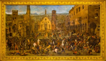 Peinture de Mantoue glorifiant les luttes victorieuses de la famille Gonzaga