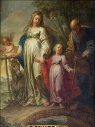Église paroissiale (Parochiekerk Onze-Lieve-Vrouw). Intérieur. Épitaphe. La peinture centrale. "La Sainte Famille".