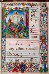 Bibliothèque Piccolomini : livre de chœur, cod. 29.13, ff. 30r avec « Transfiguration »