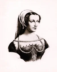 Portrait de Claude de France (1490-1524) Reine de France, gravure, sd.