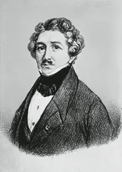 Portrait de Louis-Jacques-Mandé Daguerre (1787-1851), artiste, physicien et chimiste français, reconnu pour son invention du procédé de daguerréotype