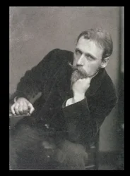 Photographie de portrait de Walter Crane (1845-1915) par Frederick Hollyer (1837-1933) 1886 (photo n/b)