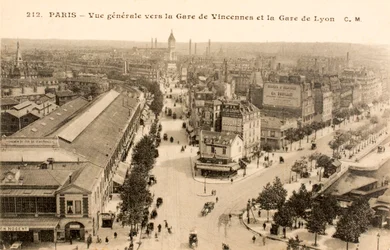 Carte postale/Gare de Vincennes/Gare de Lyon/Paris/Seine/Île-de-France/France