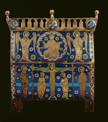 Coffret reliquaire, décoré de plaques d