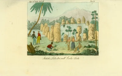 Ruines des anciens piliers de Luta érigés par les Chamorro sur l