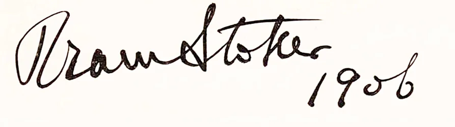Signature de Bram Stoker