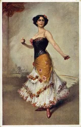 Danseuse espagnole avec castagnettes
