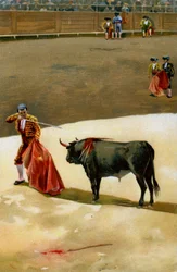 Sport. Corrida. Le Matador enfonçant l