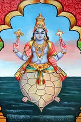 Temple hindou Sri Vadapathira Kaliamman. Avatar de Vishnou. Kurma, 2e incarnation. Singapour