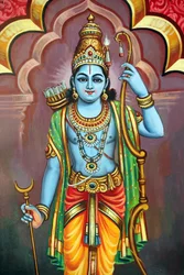Temple hindou Sri Vadapathira Kaliamman. Avatar de Vishnou. Lord Rama, 7e incarnation. Singapour