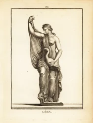 Statue de Léda, princesse étolienne devenue reine de Sparte, séduite par Zeus sous la forme d