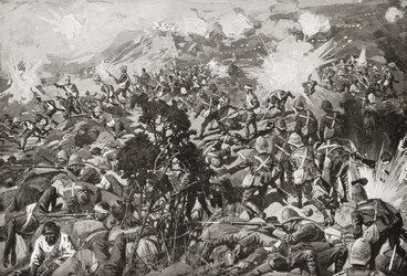 La bataille de Spion Kop, rivière Tugela, Natal, Afrique du Sud, 23-24 janvier 1900 pendant la seconde guerre des Boers