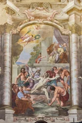 Le Martyre de Saint Laurent, Salle des Théatins, Église de San Vincenzo, Plaisance, Émilie-Romagne, Italie