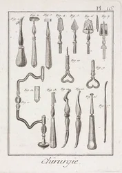 Trépanation Instruments de trépanation