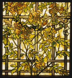 Vitrail de vigne trompette, Tiffany Studios