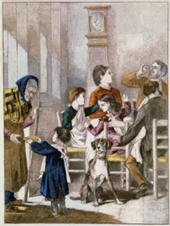 Gâteau des Rois, vers 1890 (gravure)