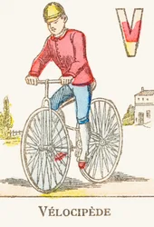 V : Vélocipède - Alphabet des jeux, c.1890