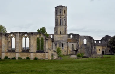 Vue de La Sauve-Majeure, abbaye de La Sauve-Majeure en Gironde. 11ème siècle.