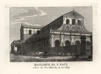 Vue de la Basilique Saint-Paul-hors-les-Murs, Rome