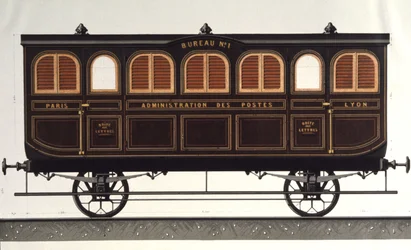 Wagon postal, c.1850 (gravure)