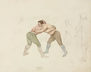 Match de lutte, Northumberland, c.1805-1820