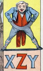 Lettres XZY. Gravure dans "ABC Les Images en Alphabet". Imagerie d