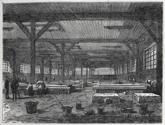 usine de verre : fabrication d