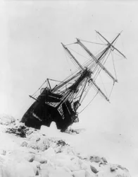 Expédition Trans-Antarctique Impériale : Endurance coincé dans une banquise, c.1914-17