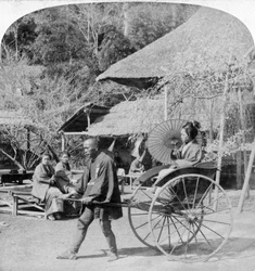 Promenade matinale en jinrikisha, Sugita, Japon, 1896