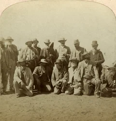 Les principaux commandants du général Cronje après la reddition, Afrique du Sud, guerre des Boers