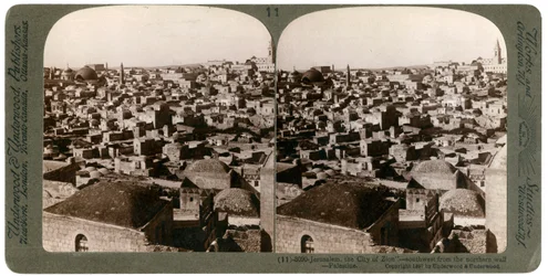 Jérusalem, vue du mur nord, Palestine, 1897