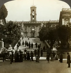 Palais sénatorial, Piazza del Campidoglio, Colline du Capitole, Rome, Italie