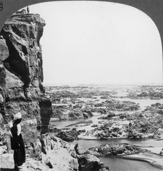 La deuxième cataracte du Nil vue du sud-ouest, Égypte, 1905