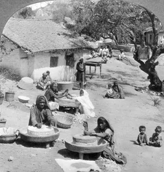 Vie de village, Inde, années 1900