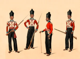 40e Infanterie indigène de Madras, vers 1835