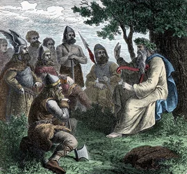 Un barde récitant aux Northmen - Civilisation viking