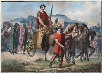 Un triomphe romain - gravure tirée de «Usi e costumi di tutti i popoli dell