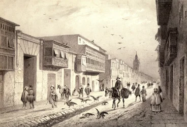 Une rue de Valladolid à Lima, Pérou