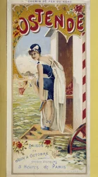 Affiche publicitaire pour Ostende, fin 19ème siècle