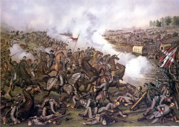 Guerre de Sécession (1861-1865) : bataille de Five Forks (Virginie) le 1er avril.