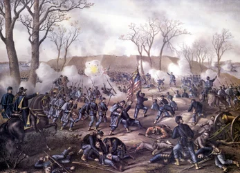 Guerre de Sécession américaine (1861 - 1865) : Première bataille de Fort Donelson (Tennessee) 16 février
