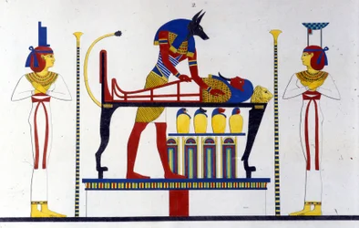 Anubis et une momie - dans "Monuments de l