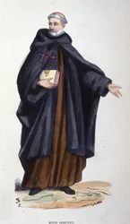 Moine arménien. Gravure d