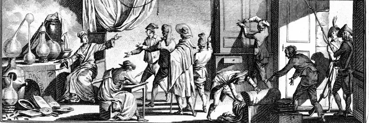 Arrestation de Lavoisier dans son atelier